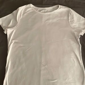 Talbots Pima Cotton Crewneck Tee, size 1X, white